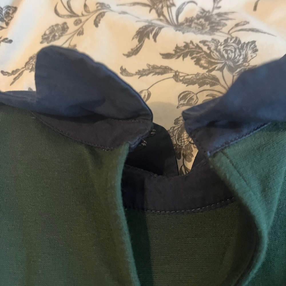 Hunter Green soft cotton feeling beautiful fitted stretchy Dress - Picture 6 of 8
